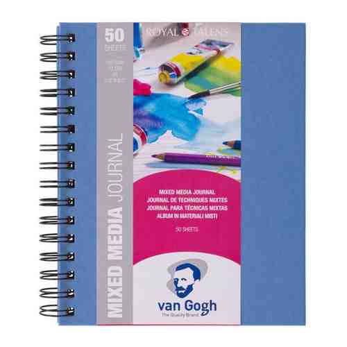 Альбом для смешанных техник Van Gogh Mix Media 300 г/м2 Journal A5 30 листов, спираль арт. 101412893016