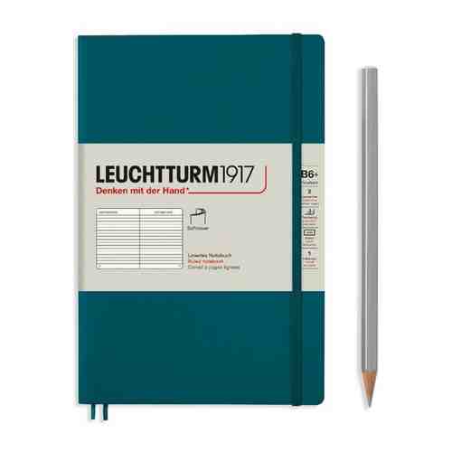 Блокнот Leuchtturm Paperback B6+ 61л в линейку мягкая обложка Зеленый Океан арт. 101491401555