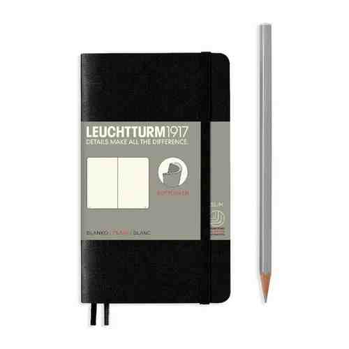 Блокнот Leuchtturm Pocket A6 61л без линовки мягкая обложка Черный арт. 101491401535