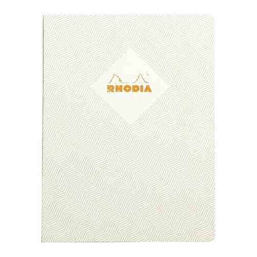 Блокнот Rhodia HERITAGE, 190х250 мм, кремовый chevrons, мягкая обложка, клетка, нумерация, 80л, кремовый арт. 101553621701