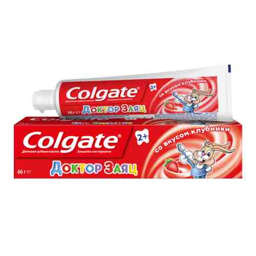 COLGATE Доктор Заяц вкус Клубники детская зубная паста, 50 мл арт. 100276236730