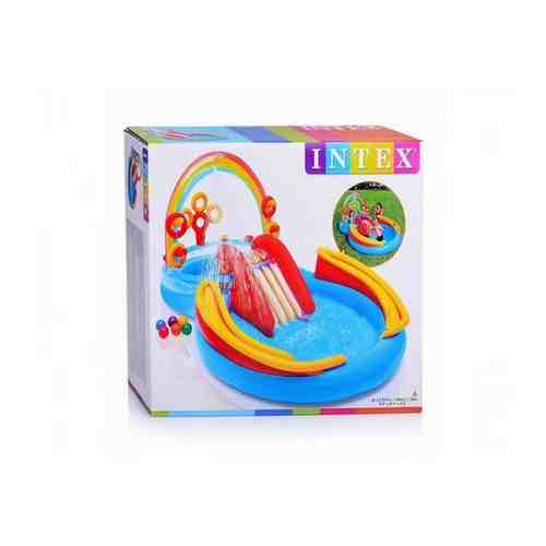 Детский надувной игровой центр Радуга. Игровой центр Intex Rainbow Ring Play Center 57453 арт. 101700742339