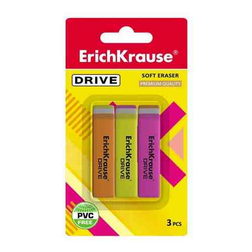 ErichKrause Набор 3 ластика ErichKrause DRIVE в блистере 34647 арт. 496947019