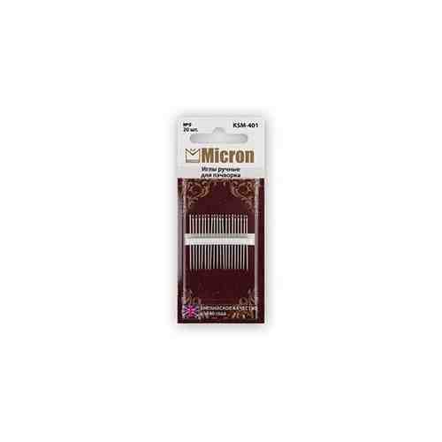 Иглы для шитья Micron ручные, для пэчворка, в блистере, 20 шт, 9 (KSM-401) арт. 100982258658