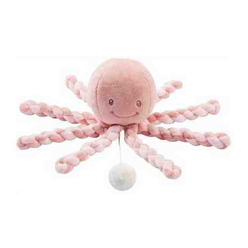 Игрушка мягкая Nattou Musical Soft toy (Наттоу Мьюзикал Софт Той) Lapidou Octopus old pink/light pink музыкальная 877596 арт. 101410510187