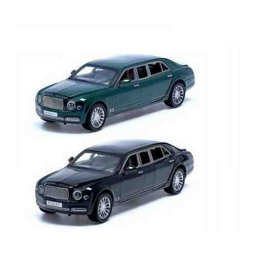 Коллекционная модель металлическая лимузин Bentley Mulsanne Grand 1:24 свет, звук M929F (Цвет: Зеленый) арт. 101577319881