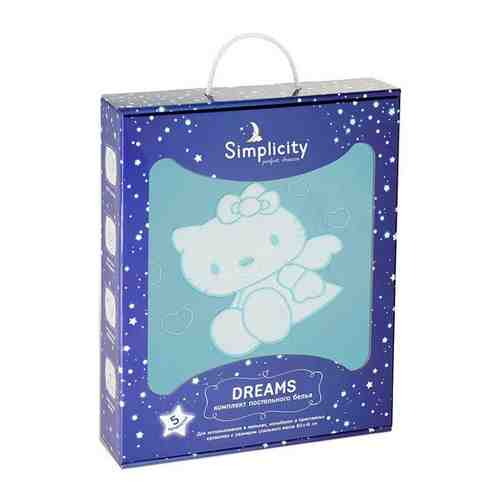 Комплект постельного белья Simplicity Dreams,Cat Love 5 предметов (Голубой) арт. 101129562736