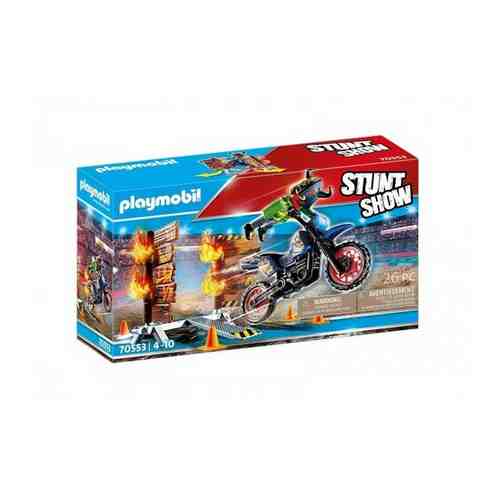 Конструктор PLAYMOBIL 70553 Stuntshow Мотоцикл с огненной стеной арт. 845930002