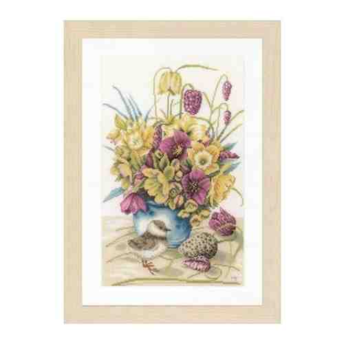 Lanarte PN-0169671 Flowers & lapwing Счетный крест 28 x 42 см Набор для вышивания арт. 100928894357