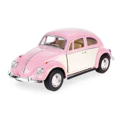 Легковой автомобиль Serinity Toys 1967 Volkswagen Classical Beetle с бежевыми дверьми 5375DYKT 1:32, 12.5 см, розовый арт. 101552678875