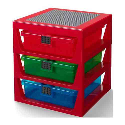 LEGO Лего Система хранения 3-Drawer storage rack красный 40950001 арт. 101373089369