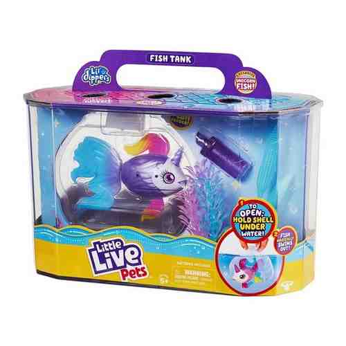 Little Live Pets Набор Рыбка-единорожка в аквариуме интерактивная Lil' Dippers 26164 арт. 101109354135