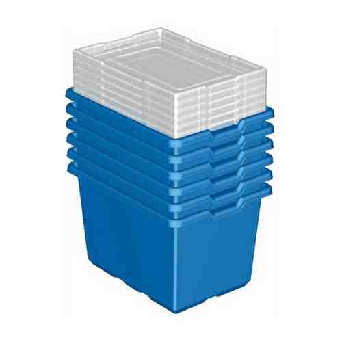 Набор для хранения LEGO XL Blue Storage Bin 6 штук (9840) синий арт. 100360515384