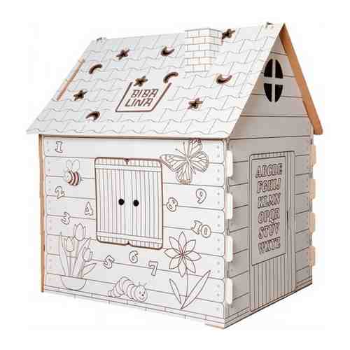 Набор для творчества BIBALINA BBL003-001 Картонный домик Colouring play-house арт. 873734025