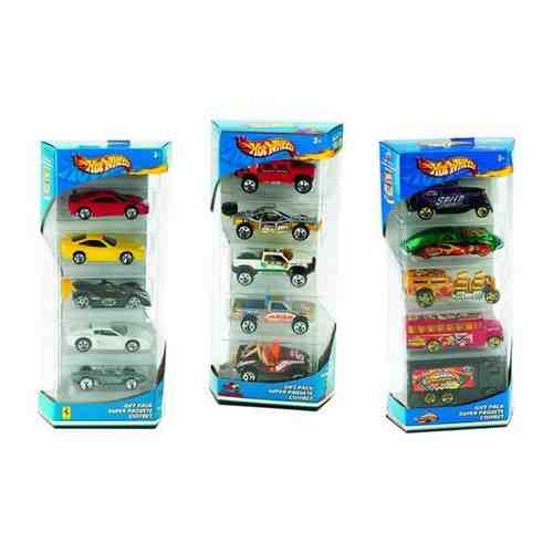 Набор машинок Mattel Hot wheels Подарочный 5 машинок арт. 101288592476