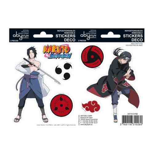 Наклейки Naruto Shippunden Sasuke/Itachi, 16 х 11 см арт. 1697103702