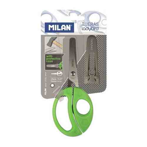 Ножницы детские Milan Ladybird 15 см, цвет салатовый, блистер (BWM10017) арт. 100916676672