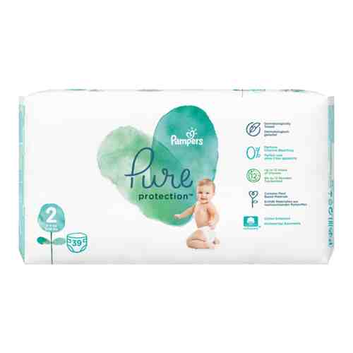 Подгузники PAMPERS Pure Protection 2 (4-8 кг.), 132 шт. арт. 558168023