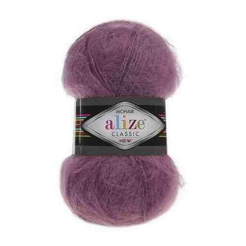 Пряжа Alize Mohair Classic New (Мохер Классик Нью) - 1 моток Цвет: 169 роза 25% мохер, 24% шерсть, 51% акрил 100г 200м арт. 101769283214