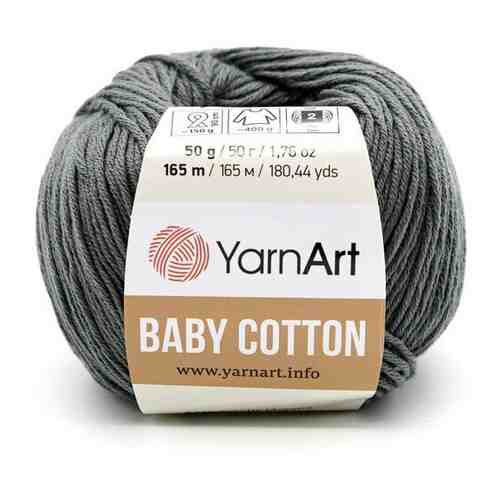 Пряжа для вязания YarnArt 'Baby Cotton' 50гр 165м (50% хлопок, 50% акрил) (454 фиолетово-серый), 10 мотков арт. 101204908840