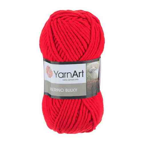 Пряжа для вязания YarnArt 'Merino Bulky' 100гр 100м (30% шерсть, 70% акрил) (156 алый), 5 мотков арт. 101080154372