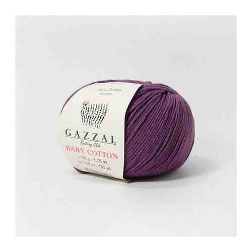 Пряжа Gazzal Baby Cotton (Беби Коттон) арт.3441 60% хлопок, 40% акрил 50г 165м 5шт арт. 101474177517