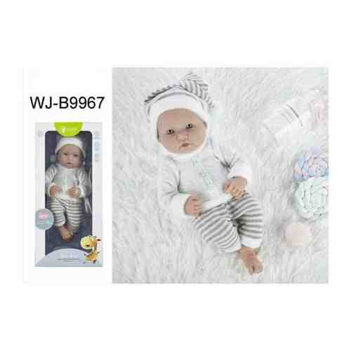 Пупс JUNFA Pure Baby 35см в кофточке, штанишках и шапочке, в коробке арт. 101465360163