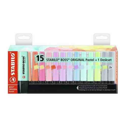 Stabilo Маркер текстовыделители STABILO BOSS ORIGINAL Pastel набор 15цвет 7015-02-5 арт. 1450678821