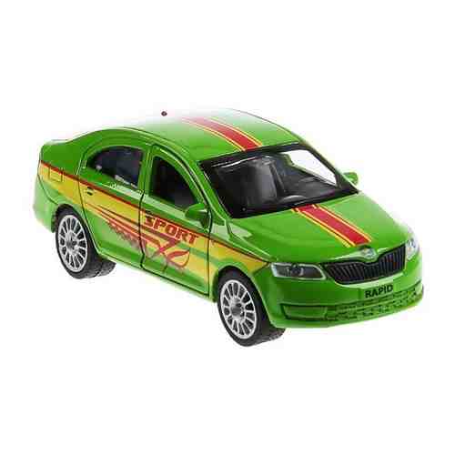 Технопарк Машинка Skoda Rapid Спорт, 12 см, цвет зеленый, металлическая арт. 101260949702