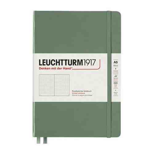 Записная книжка Leuchtturm, A5, в точку 251 страница, оливковая, твердая обложка арт. 101581125422