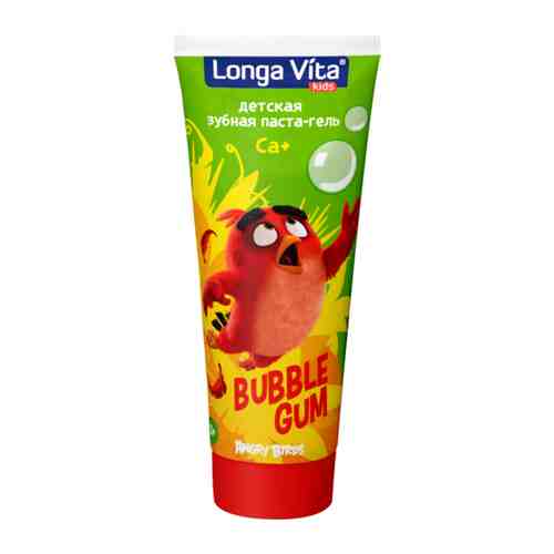 Зубная паста-гель Longa Vita Angry Birds Bubble Gum, детская 75 гр. от 3-х лет ABG-НТМ арт. 1957503983